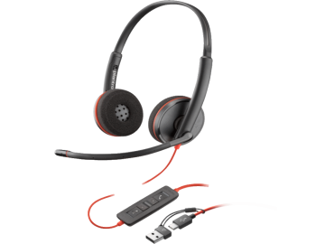 Slušalice HP Poly BW 3220 Stereo USB-C HS +USB-C/A/crna