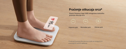 Pametna telesna vaga XIAOMI S400/bela