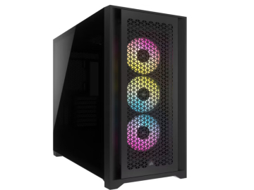 Kucište CORSAIR iCUE 5000D AIRFLOW Mid-Tower/Gaming/ATX/kaljeno staklo/bez napajanja/RGB/crna