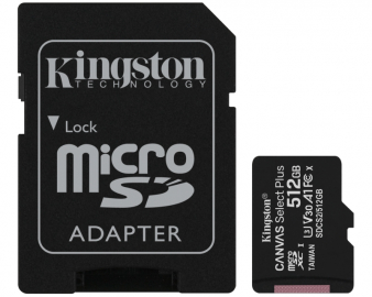 KINGSTON Memorijska kartica A1 MicroSDXC 512GB 100R class 10 SDCS2/512GB + adapter