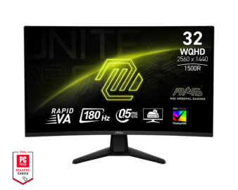 MSI 32 inča MAG 32CQ6F WQHD 2560x1440 Rapid VA 180 Hz zakrivljeni gaming monitor
