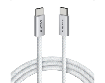 ANKER Zolo USB tip-C kabl M/M 1m, za Apple, super brzo punjenje 240W/480Mbps, pleteni, beli
