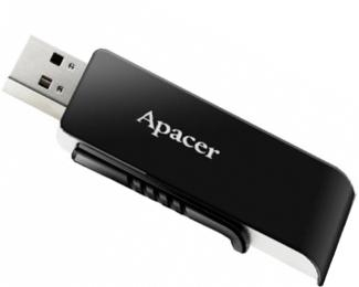 APACER 64GB AH350 USB 3.2 flash crni AP64GAH350B-1