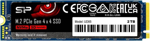 M.2 NVMe 2TB, 2280, PCIe Gen 4x4, UD85, 3D NAND, Read up to 3,600 MB/s, Write up to 2,800 MB/s