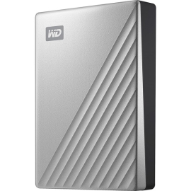 External HDD 4TB, My Passport Ultra for MAC, USB3.2 Gen1 Type-C/Type-A, Preformatted HFS+, Silver