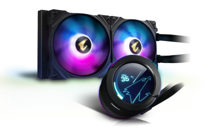AORUS WATERFORCE X 280 (with LCD display AIO liquid cooler), Intel 2066, 2011,1366,115x,1200,1700 - 