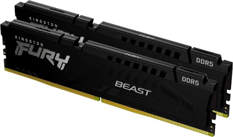 DDR5 32GB (2x16GB) 5600MHz [FURY BEAST], Non-ECC UDIMM, CL40 1.25V, 288-Pin 1Rx8, Memory Kit w/Heats
