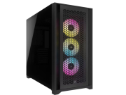 Kucište CORSAIR iCUE 5000D AIRFLOW Mid-Tower/Gaming/ATX/kaljeno staklo/bez napajanja/RGB/crna