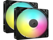 Ventilator CORSAIR RS140 ARGB/140mm/dual pack/crna