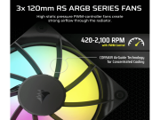 Kuler za CPU CORSAIR NAUTILUS 360/ARGB/360mm/triple fan/vodeno hladenje/crna