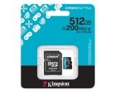 KINGSTON Memorijska kartica U3 V30 microSDXC 512GB Canvas Go Plus 200MB/s A2 + adapter SDCG4/512GB