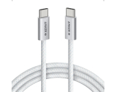 ANKER Zolo USB tip-C kabl M/M 1m, za Apple, super brzo punjenje 240W/480Mbps, pleteni, beli