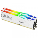 KINGSTON DIMM DDR5 64GB (2x32GB kit) 5600MT/s KF556C40BWAK2-64 FURY Beast RGB White XMP
