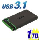 External HDD 1TB Slim form factor, M3S, USB 3.1, 2.5, Anti-shock system, Backup software, 185g, Iron
