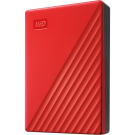 External HDD 4TB, USB3.2 Gen 1 (5Gbps), My Passport, Red