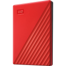 External HDD 2TB, My Passport, USB3.2 Gen1, Red